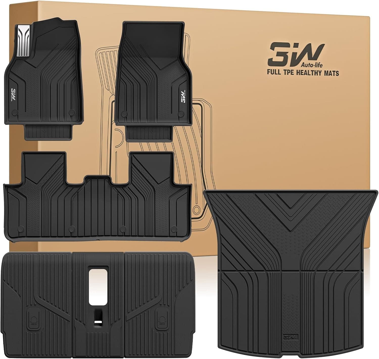 3W Vigormold floor mat set for the Tesla Model Y Standard