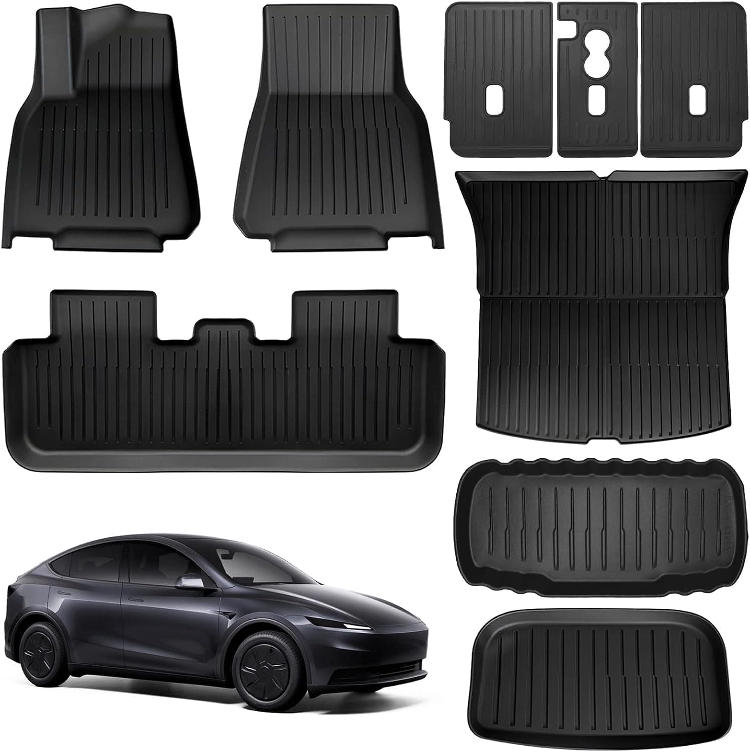 SUPER LINER 9-piece TPE floor mat and cargo liner set for the Model Y Standard