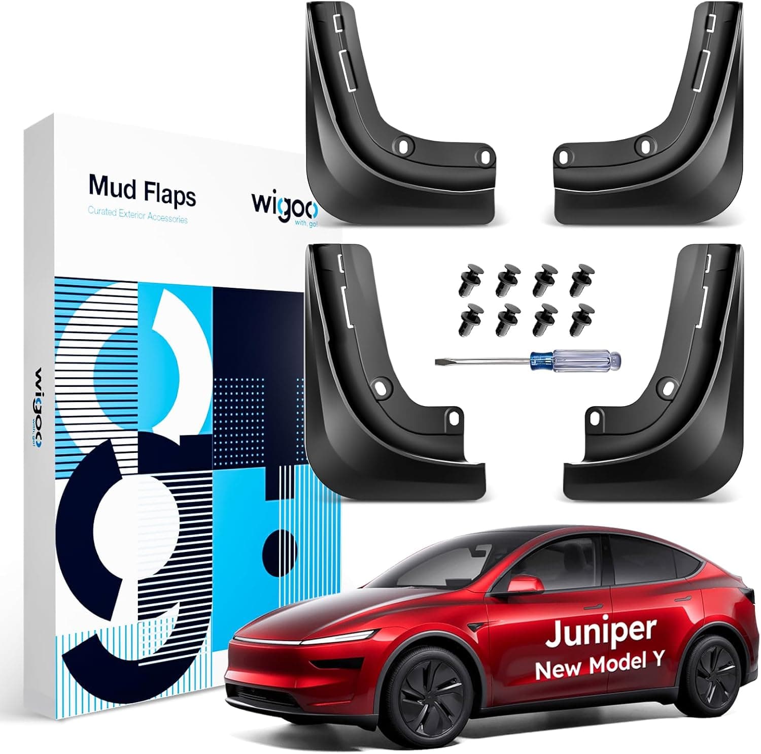 Wigoo Thicker Mud Flaps for Tesla Model Y Juniper