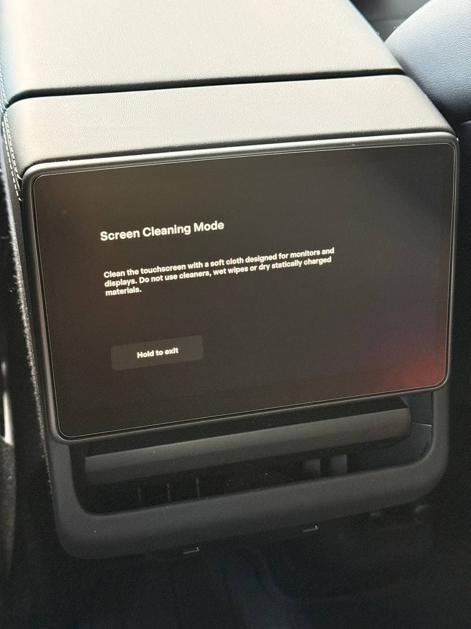 Finished Wigoo rear screen protector on Tesla Model Y Juniper rear display