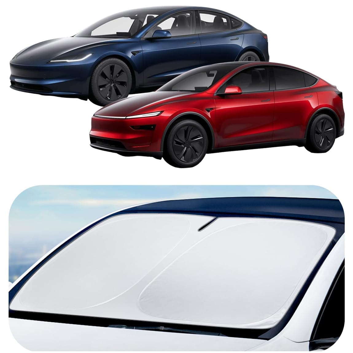 Spigen ZeroGap Tesla windshield sunshade product image
